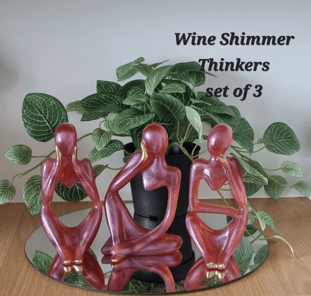  Three Thinkers` ornaments (sold as set of 3)
