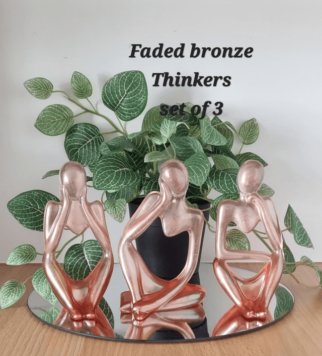  Three Thinkers` ornaments (sold as set of 3)